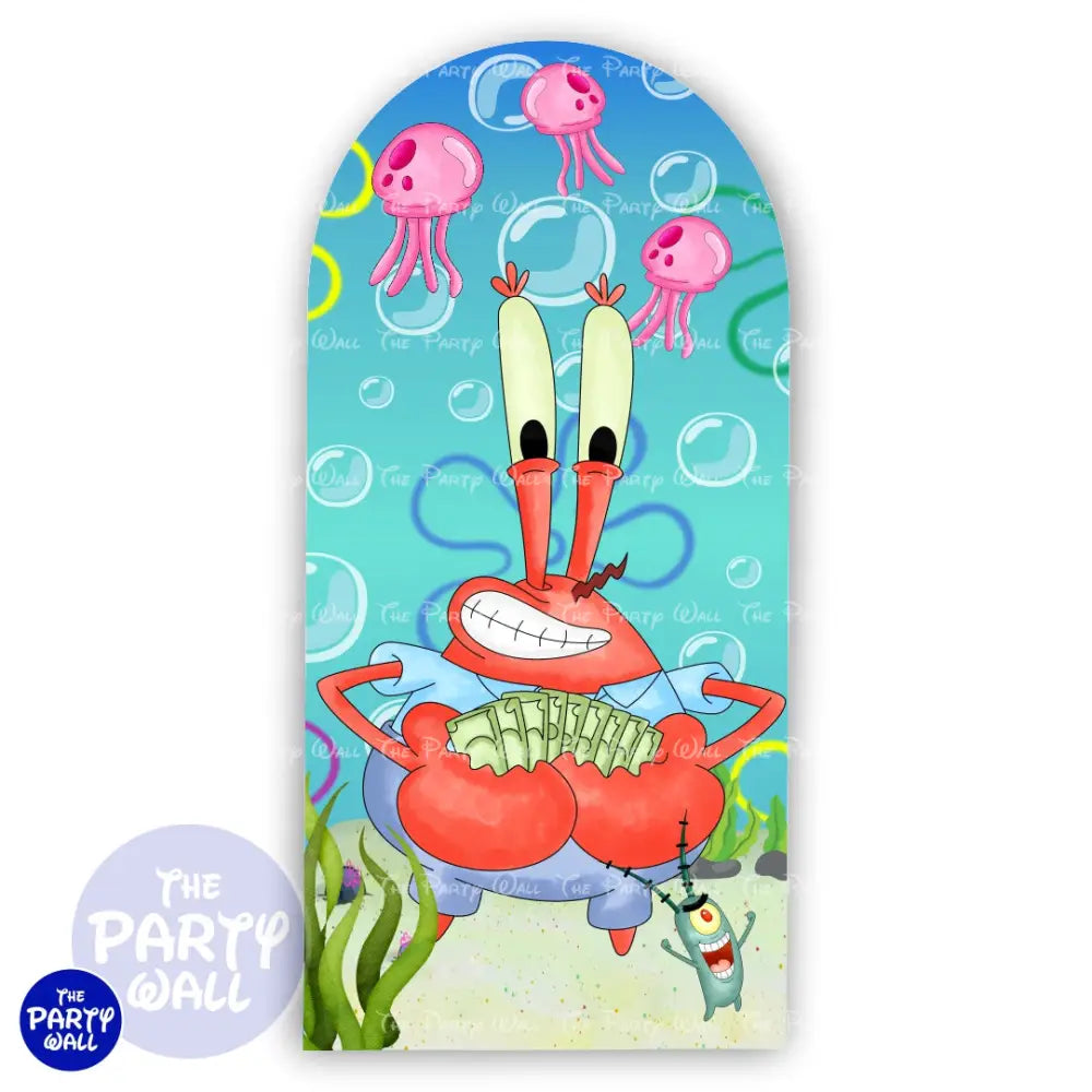 Bob Esponja - Funda para mampara de punta redonda o rectangular Mampara de punta redonda