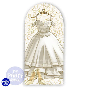 Boda - Funda para mampara de punta redonda o rectangular Mampara de punta redonda