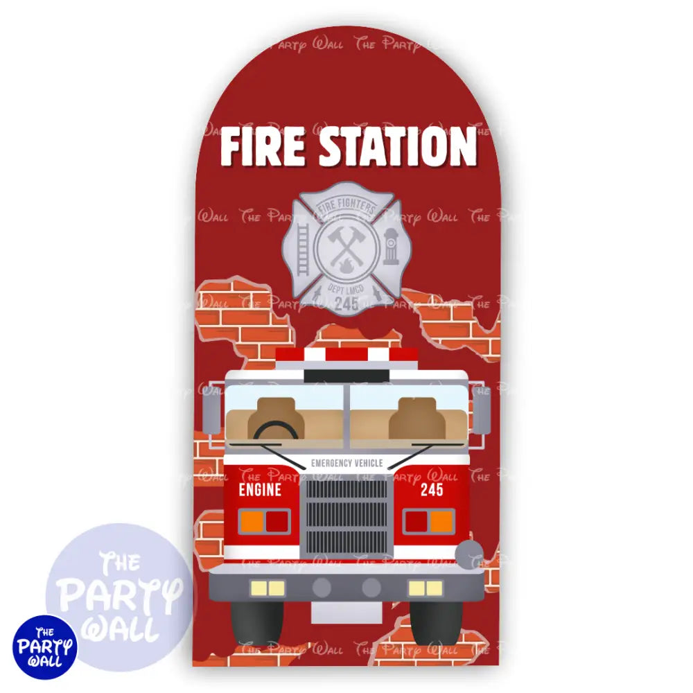 Bomberos - Funda para mampara circular - Circular