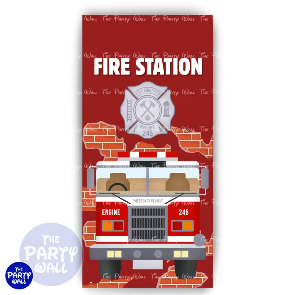 Bomberos - Funda para mampara circular - Circular