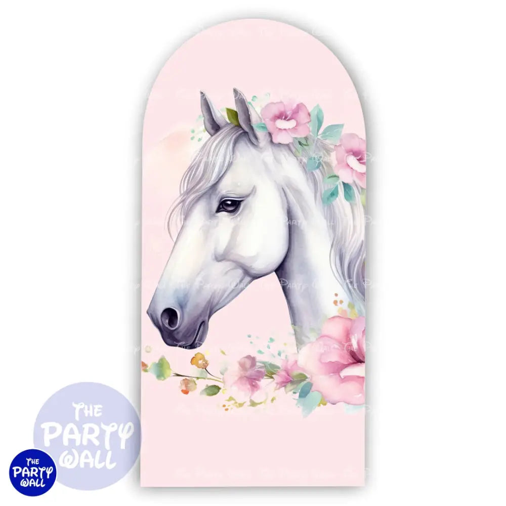 Caballos - Funda para mampara de punta redonda o rectangular Mampara de punta redonda