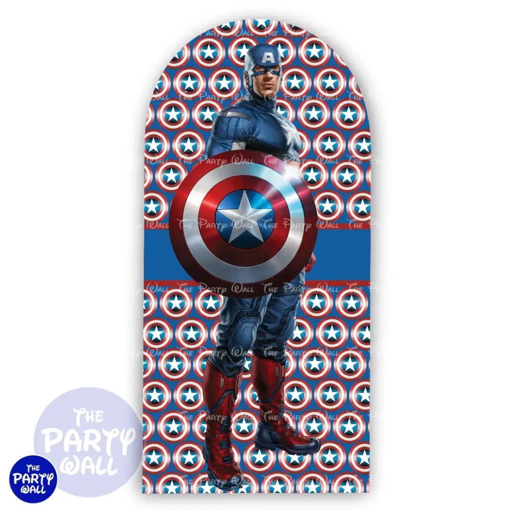 Capitán América - Funda para mampara de punta redonda o rectangular Mampara de punta redonda