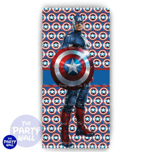 Capitán América - Funda para mampara de punta redonda o rectangular Mampara de punta redonda