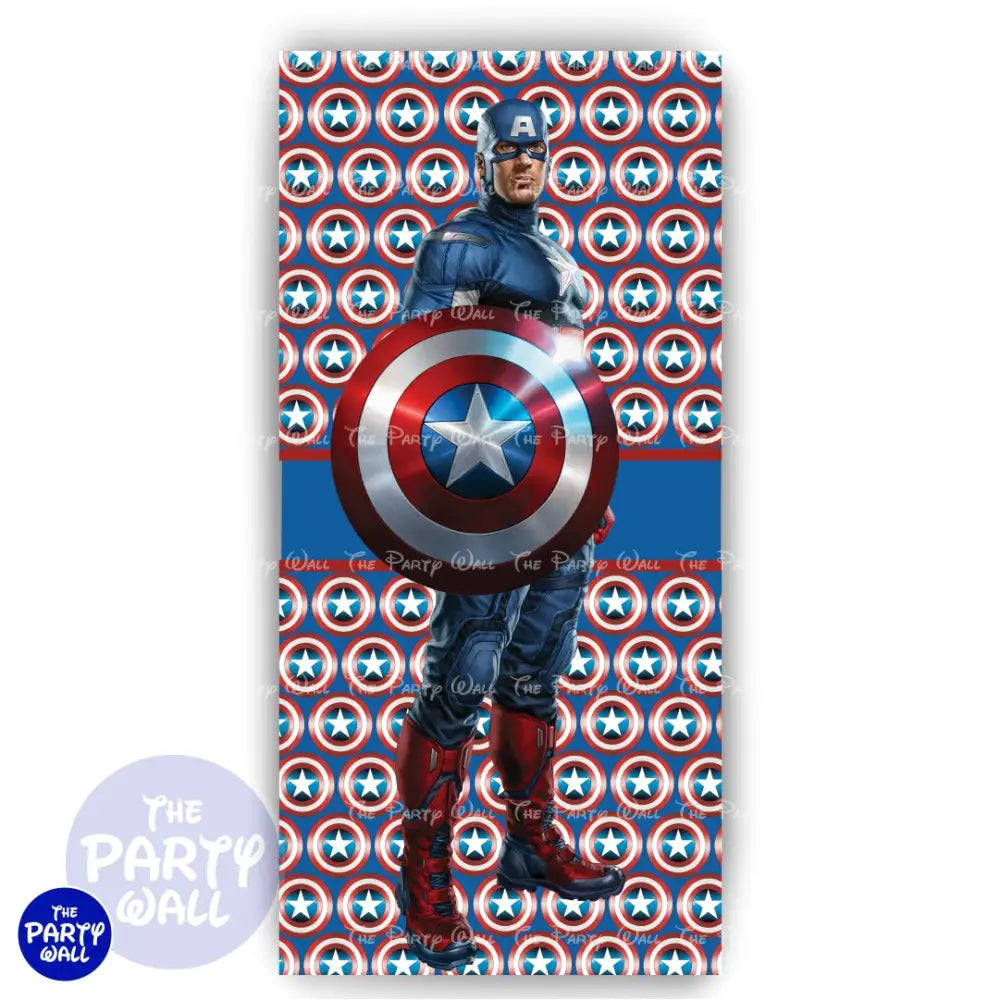 Capitán América - Funda para mampara de punta redonda o rectangular Mampara de punta redonda