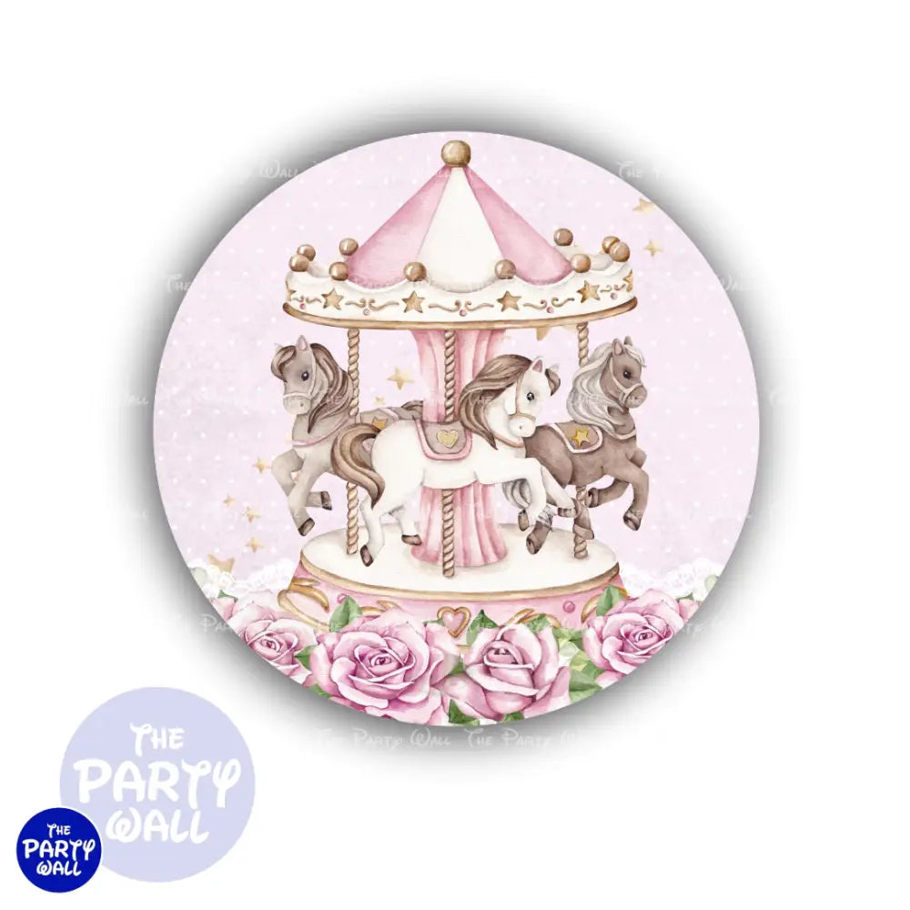 Carrusel Cute - Funda para mampara circular Circular