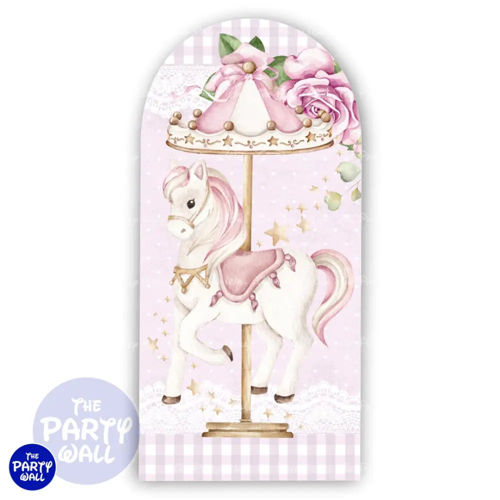Carrusel Cute - Funda para mampara de punta redonda o rectangular Mampara de punta redonda