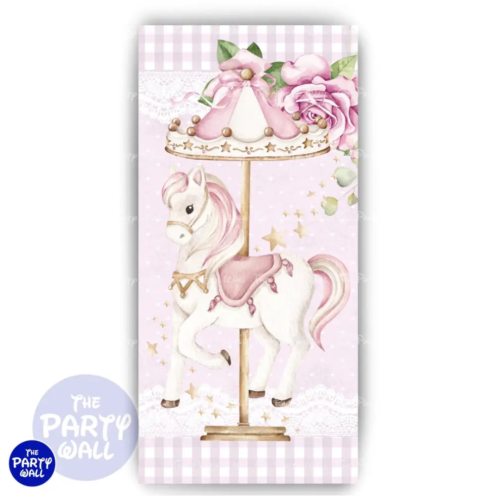 Carrusel Cute - Funda para mampara de punta redonda o rectangular Mampara de punta redonda