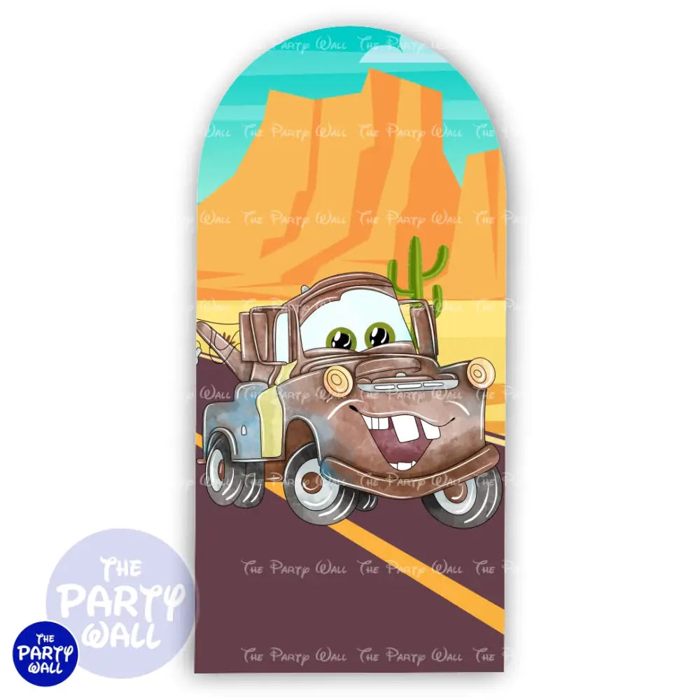 Cars - Funda para mampara de punta redonda o rectangular Mampara de punta redonda