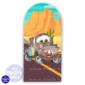 Cars - Funda para mampara de punta redonda o rectangular Mampara de punta redonda