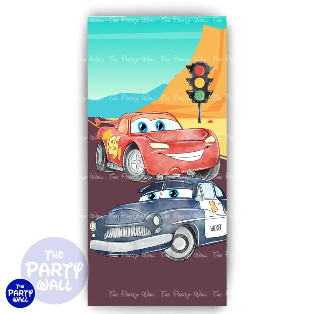 Cars - Funda para mampara de punta redonda o rectangular Mampara de punta redonda