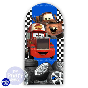 Cars - Funda para mampara de punta redonda o rectangular Mampara de punta redonda