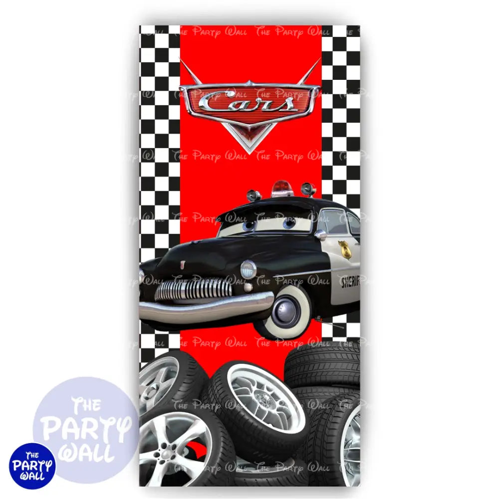 Cars - Funda para mampara de punta redonda o rectangular Mampara de punta redonda