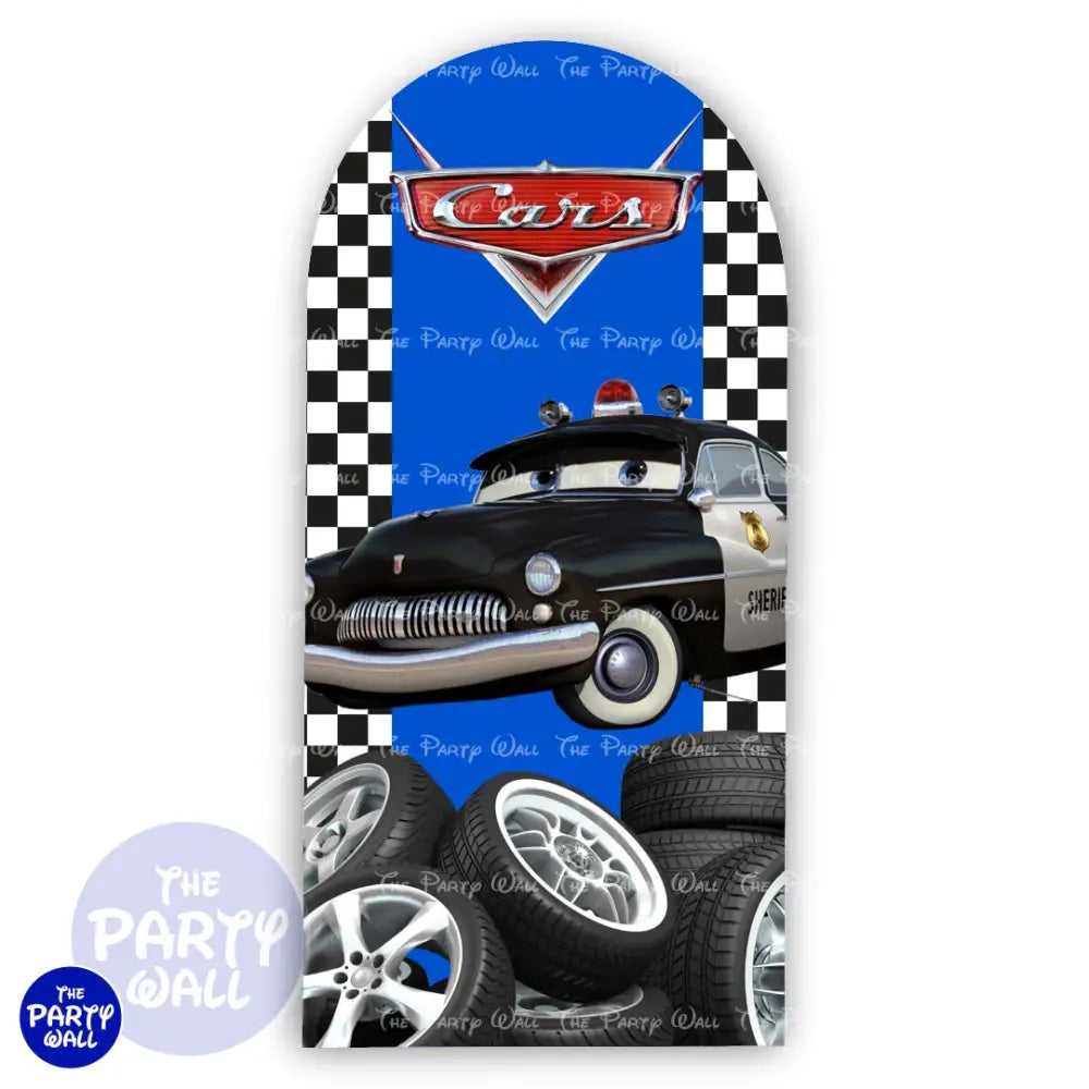 Cars - Funda para mampara de punta redonda o rectangular Mampara de punta redonda