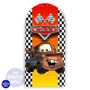 Cars - Funda para mampara de punta redonda o rectangular Mampara de punta redonda