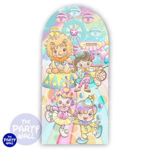 Circo - Funda para mampara de punta redonda o rectangular Mampara de punta redonda