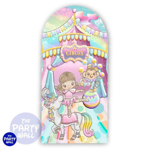 Circo - Funda para mampara de punta redonda o rectangular Mampara de punta redonda