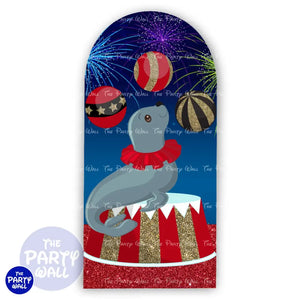 Circo - Funda para mampara de punta redonda o rectangular Mampara de punta redonda