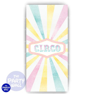 Circo - Funda para mampara de punta redonda o rectangular Mampara de punta redonda