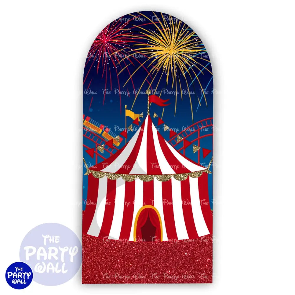 Circo - Funda para mampara de punta redonda o rectangular Mampara de punta redonda