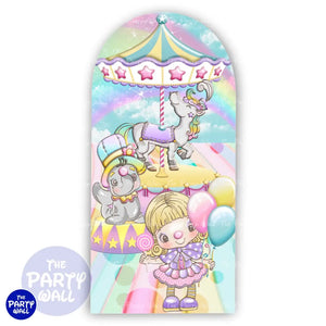 Circo - Funda para mampara de punta redonda o rectangular Mampara de punta redonda