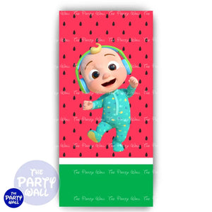 Cocomelon - Funda para mampara de punta redonda o rectangular Mampara de punta redonda