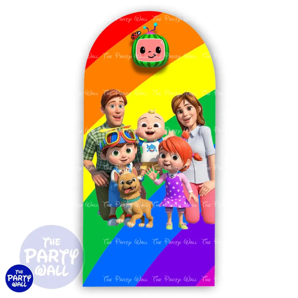 Cocomelon - Funda para mampara de punta redonda o rectangular Mampara de punta redonda