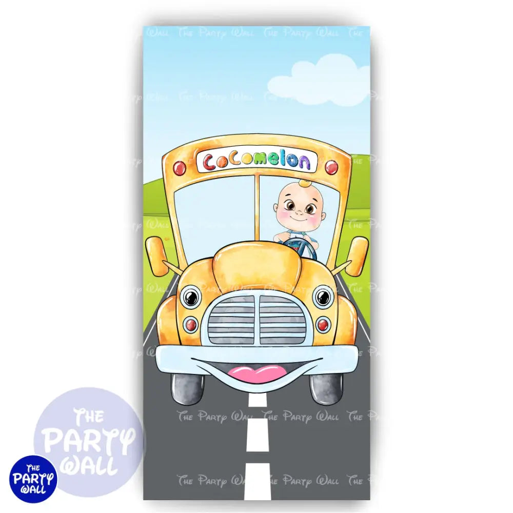 Cocomelon - Funda para mampara de punta redonda o rectangular Mampara de punta redonda