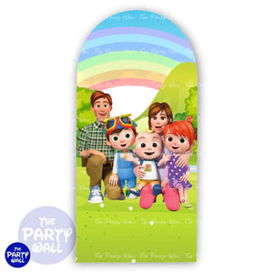 Cocomelon - Funda para mampara de punta redonda o rectangular Mampara de punta redonda