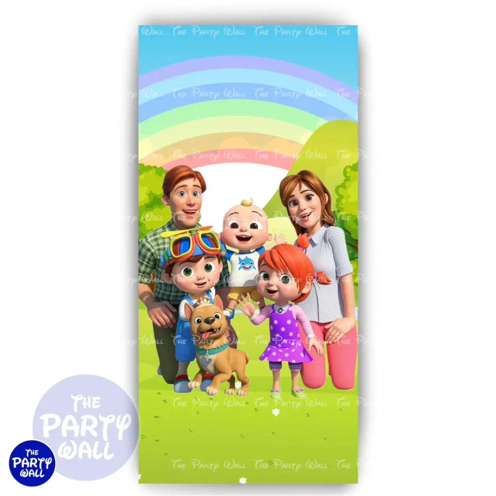 Cocomelon - Funda para mampara de punta redonda o rectangular Mampara de punta redonda