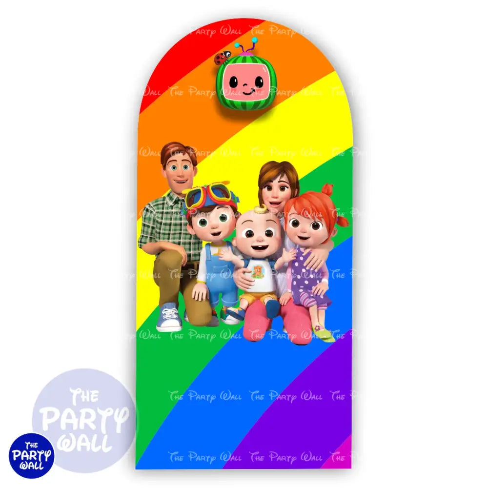 Cocomelon - Funda para mampara de punta redonda o rectangular Mampara de punta redonda