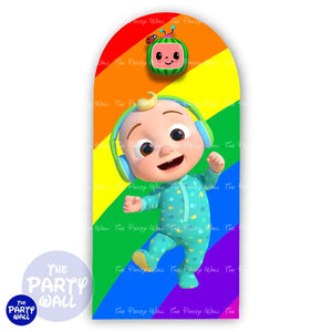 Cocomelon - Funda para mampara de punta redonda o rectangular Mampara de punta redonda