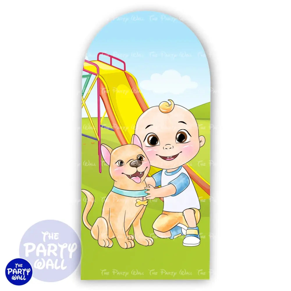 Cocomelon - Funda para mampara de punta redonda o rectangular Mampara de punta redonda