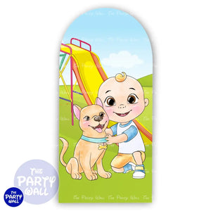 Cocomelon - Funda para mampara de punta redonda o rectangular Mampara de punta redonda