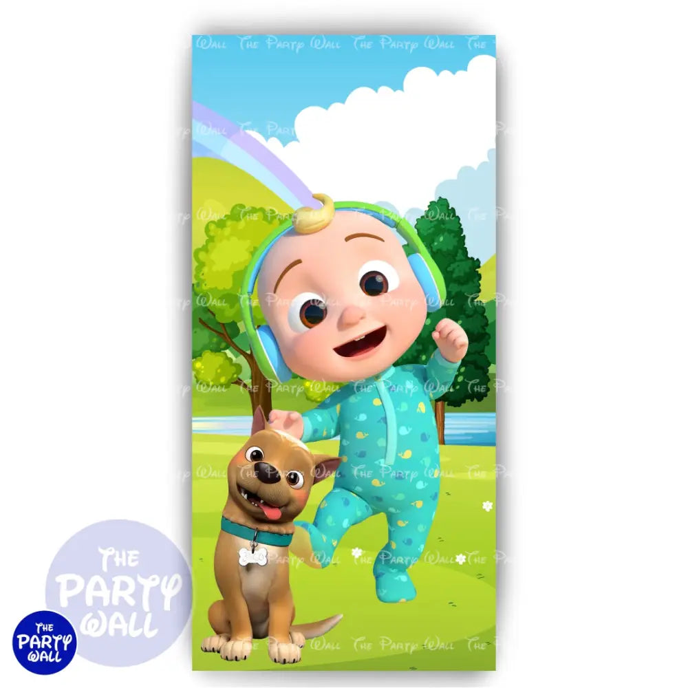 Cocomelon - Funda para mampara de punta redonda o rectangular Mampara de punta redonda