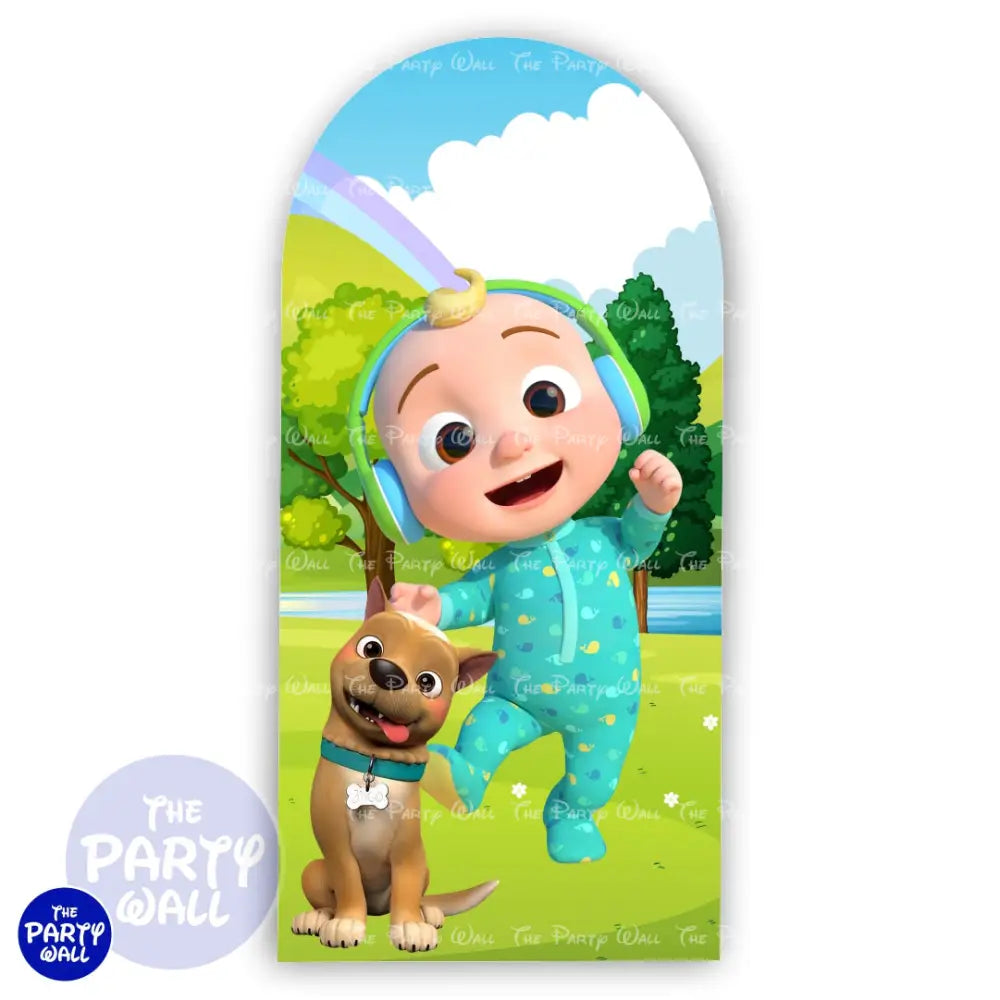 Cocomelon - Funda para mampara de punta redonda o rectangular Mampara de punta redonda