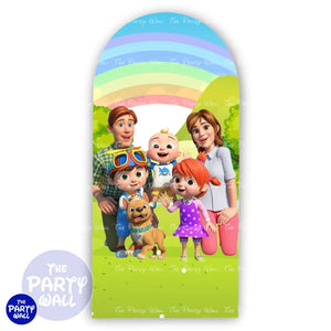 Cocomelon - Funda para mampara de punta redonda o rectangular Mampara de punta redonda