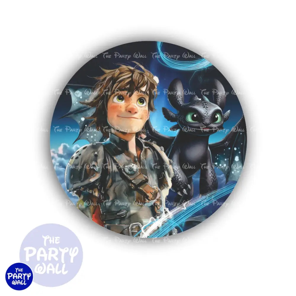 Como entrenar a tu dragón - Funda para mampara circular Circular