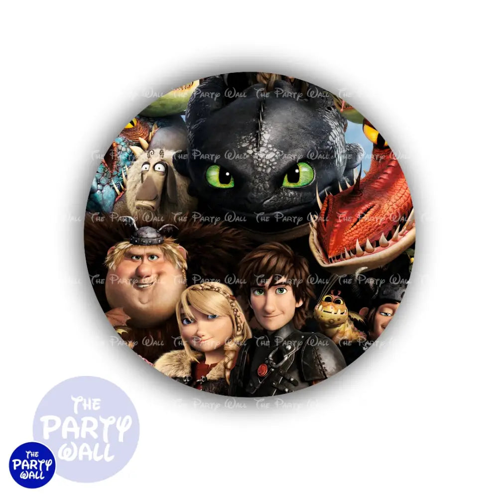 Como entrenar a tu dragón - Funda para mampara circular Circular