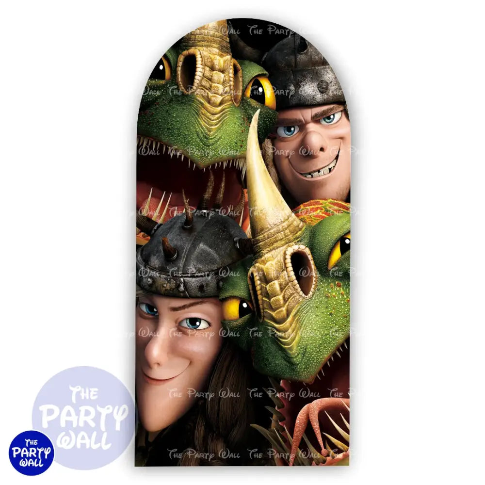 Como entrenar a tu dragón - Funda para mampara de punta redonda o rectangular Mampara de punta redonda