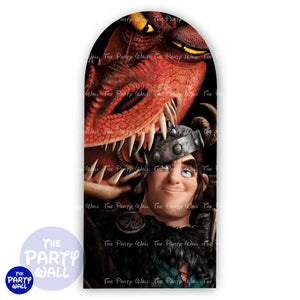 Como entrenar a tu dragón - Funda para mampara de punta redonda o rectangular Mampara de punta redonda