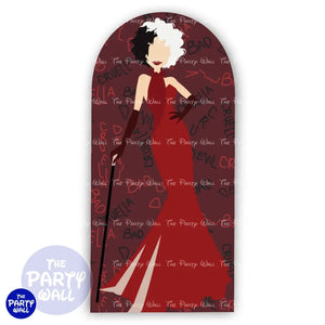 Cruella de Vil - Funda para mampara de punta redonda o rectangular Mampara de punta redonda