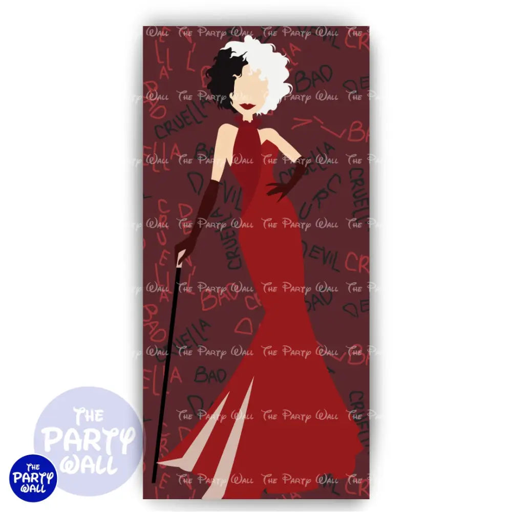 Cruella de Vil - Funda para mampara de punta redonda o rectangular Mampara de punta redonda