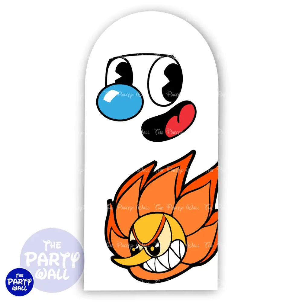 Cuphead - Funda para mampara de punta redonda o rectangular Mampara de punta redonda