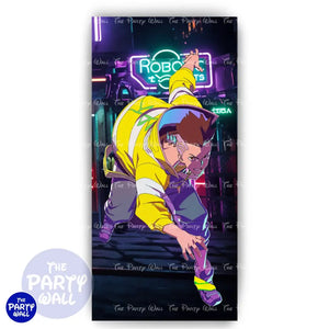 Cyberpunk - Funda para mampara de punta redonda o rectangular Mampara de punta redonda