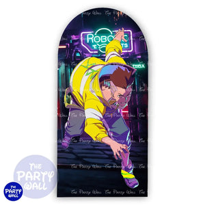 Cyberpunk - Funda para mampara de punta redonda o rectangular Mampara de punta redonda