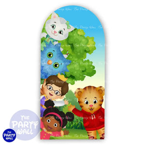 Daniel el Tigre - Funda para mampara de punta redonda o rectangular Mampara de punta redonda