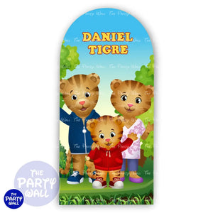 Daniel el Tigre - Funda para mampara de punta redonda o rectangular Mampara de punta redonda