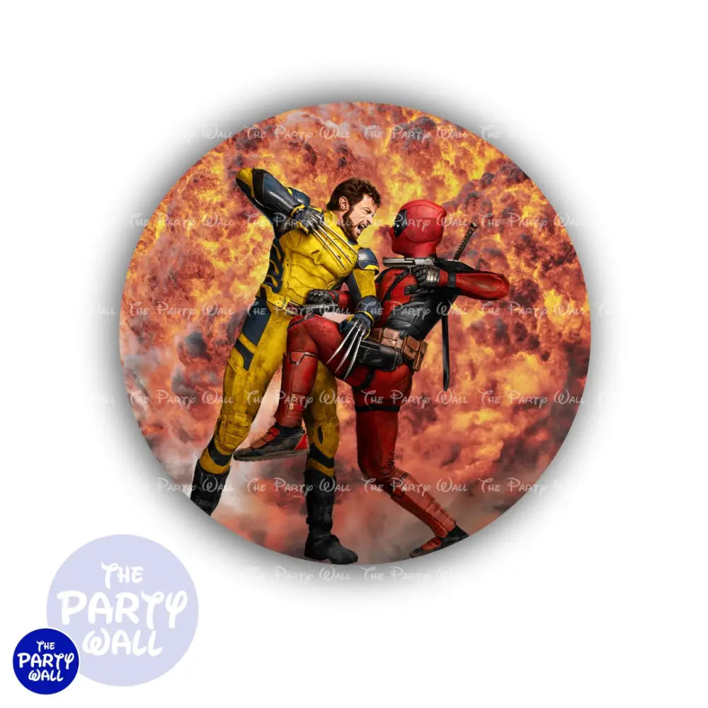 Deadpool y Wolverine - Funda para mampara circular Circular