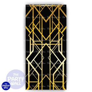 Década de los 20s - Funda para mampara de punta redonda o rectangular Mampara de punta redonda