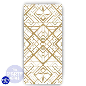 Década de los 20s - Funda para mampara de punta redonda o rectangular Mampara de punta redonda